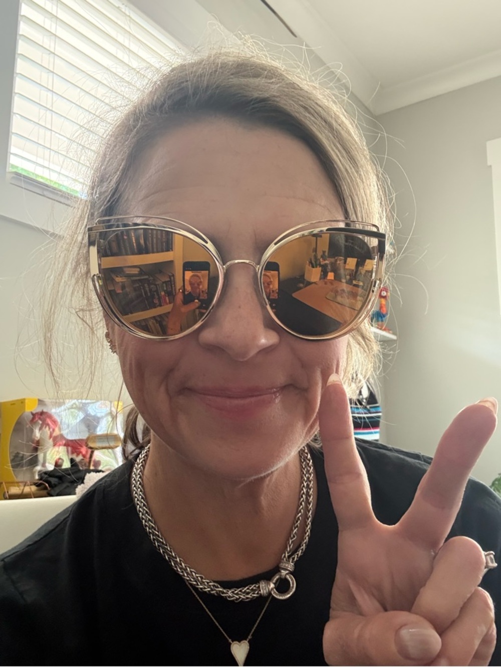 Roberto Cavalli Gold Mirrored Cat-Eye Sunglasses